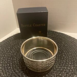 Vintage FB Roger’s Bottle Coaster Decorative Silver-Plated Home Accent